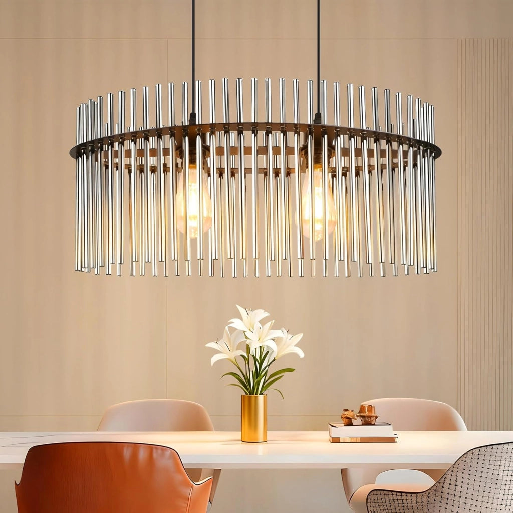 Lampada a sospensione ZMH 2 luci E27 in vetro nero per cucina soggiorno (senza lampadina)