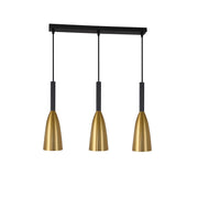 Lampada a sospensione Solin 3xE27 oro/nero Light Prestige