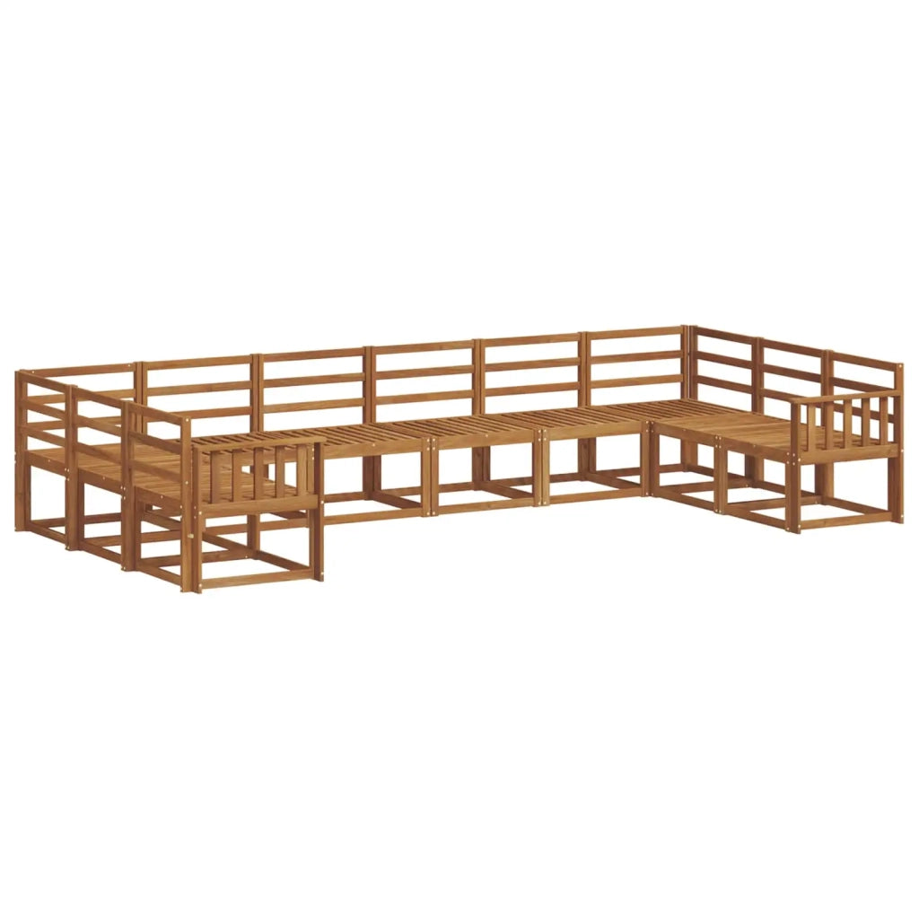 Set di divani da esterno 10 pcs Naturale
