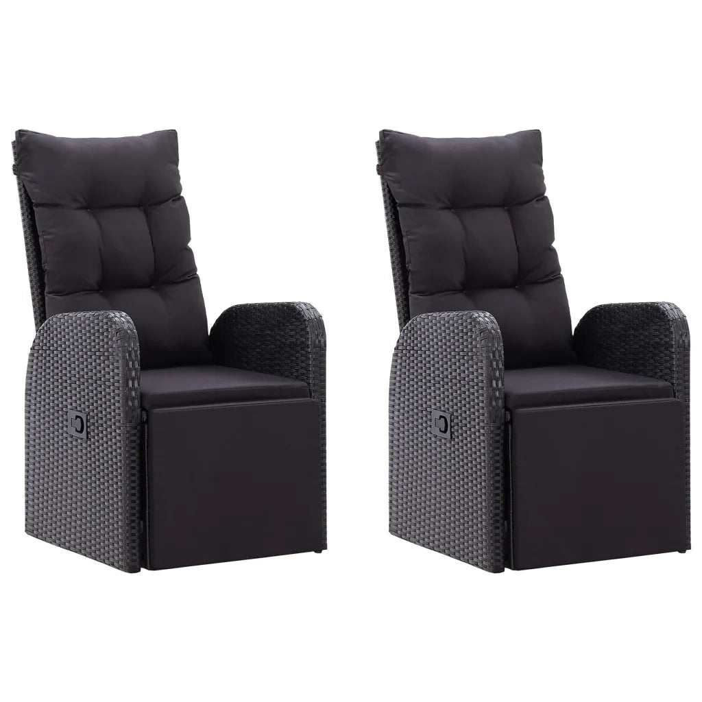 Set Mobili da Pranzo per Giardino 5 pz Nero 3067721