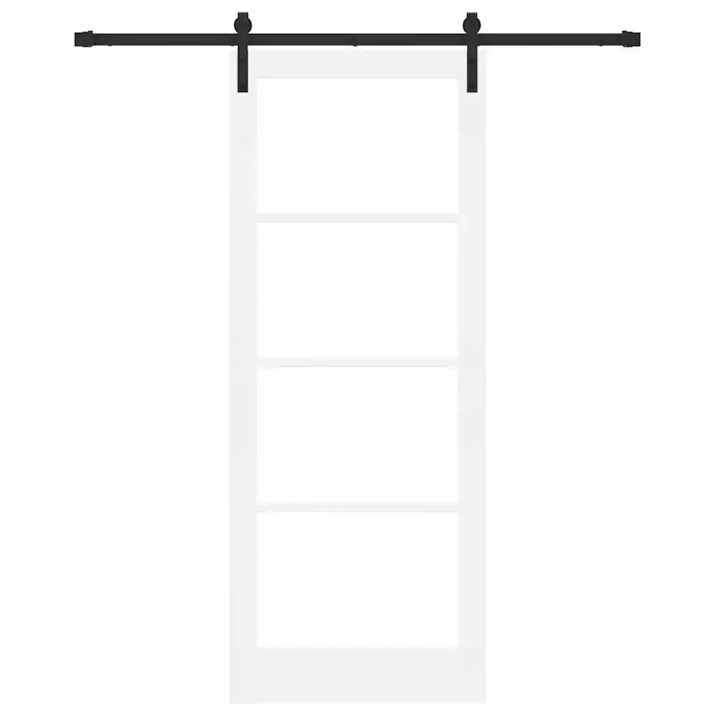 Porta scorrevole ORKDAL Bianco e Nero 83 x 211 cm 3331832