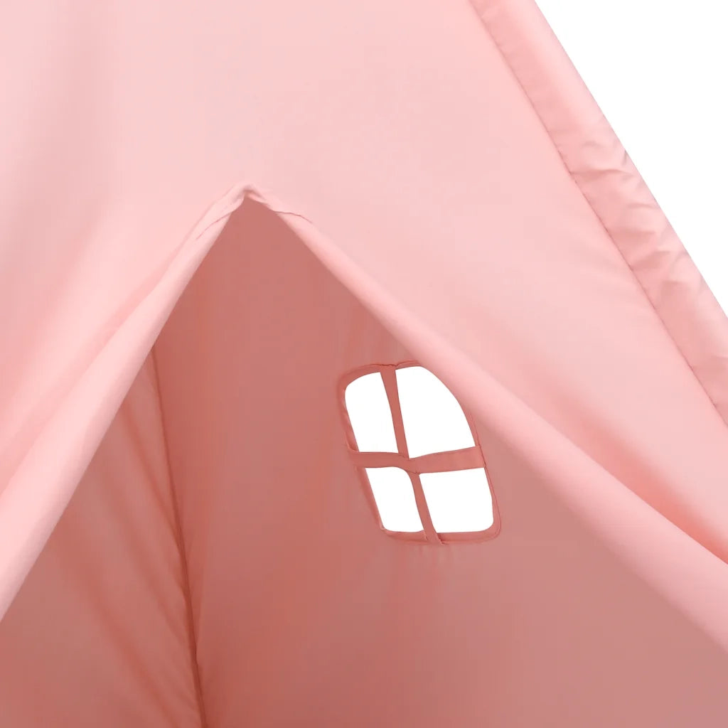 Tenda Tipi per Bambini con Borsa Rosa Microfibra 120x120x150cm 80270