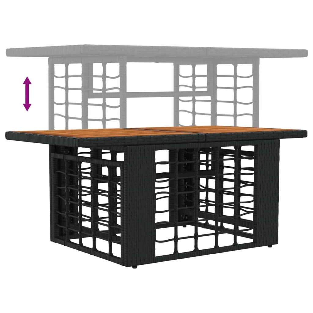 Set Divano da Giardino 8 pz Nero e Grigio scuro polyrattan 3437893