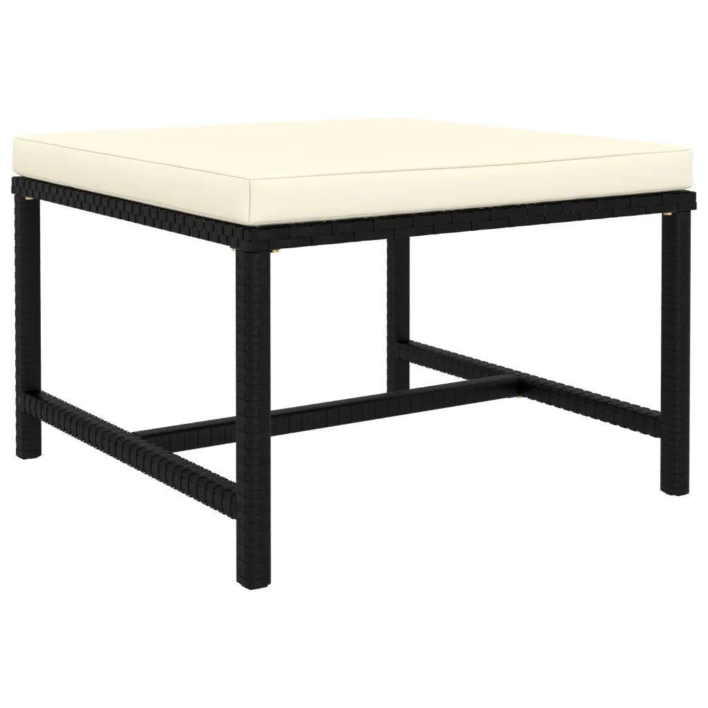 Set Divani da Giardino 9 pz con Cuscini in Polyrattan Nero 3059792