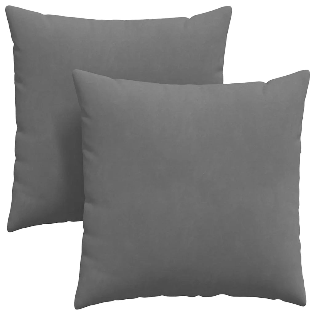 Cuscini da Divano 2 pcs Grigio scuro 80 x 80 cm Tessuto 42014071