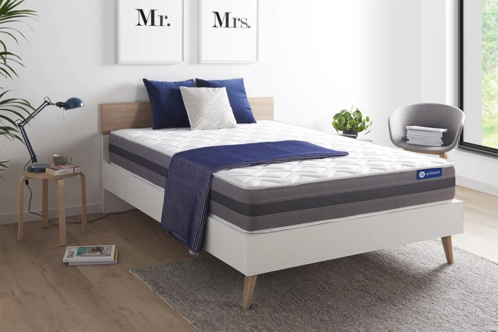 Materasso matrimoniale Actilatex relax 160x200cm - Spessore : 24cm - Lattice e memory foam - Moderatamente rigido