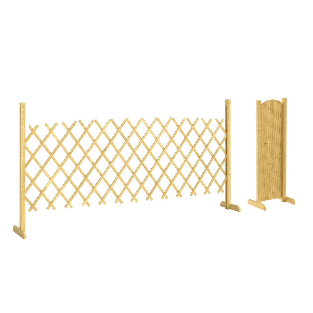 Cancelletto Estensibile Giardino ¨C Xylo ¨C Legno Sapin Naturale 180x30x90cm