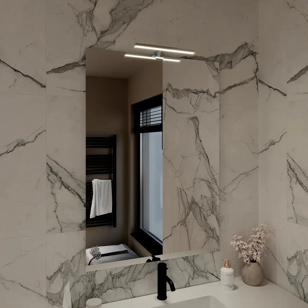 Specchio filolucido 70x90 cm reversibile con applique led | Easy