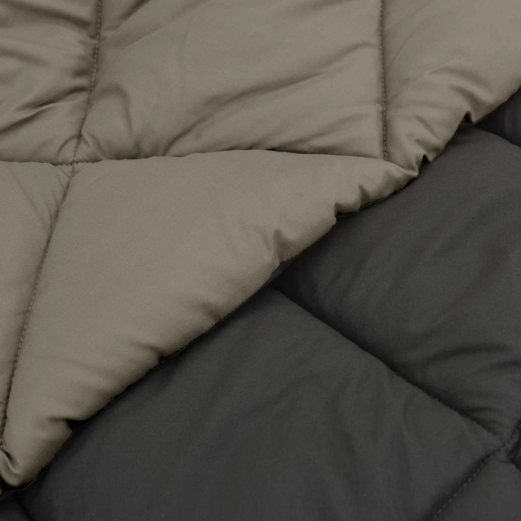 Duvet Estivo Grigio chiaro e Antracite 220 x 260 cm Microfibra 42025522