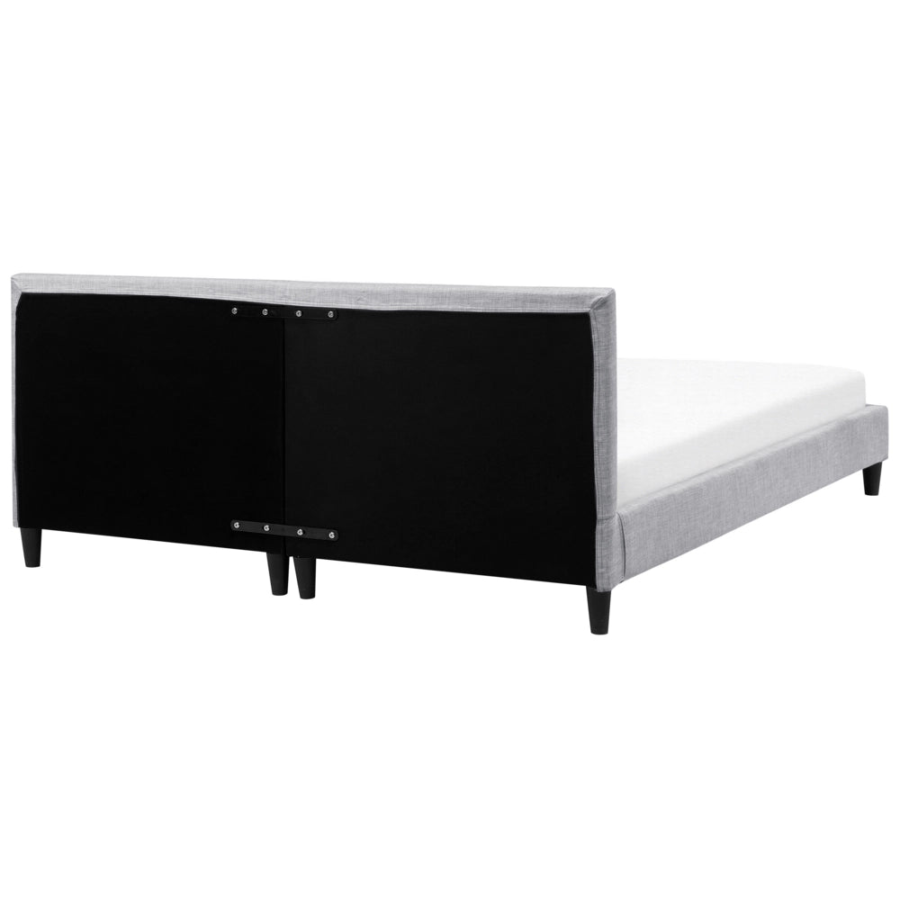 Copri Letto Tessuto Grigio Chiaro per Letto 180 x 200 cm Sfoderabile Lavabile