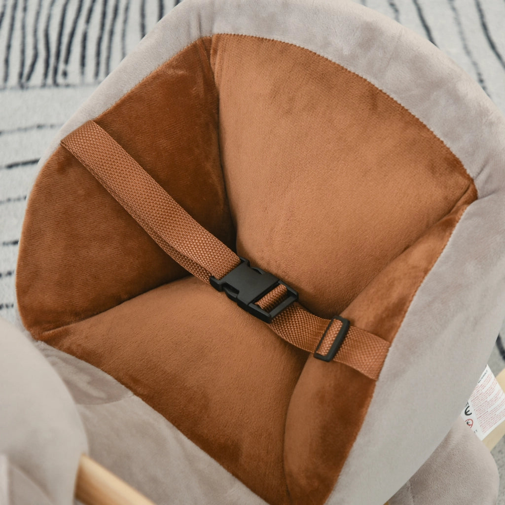 Cavallo a Dondolo Orso Interattivo ¨C Xylo ¨C Grigio 60x33x50cm Bambini 18-36 Mesi con Suoni