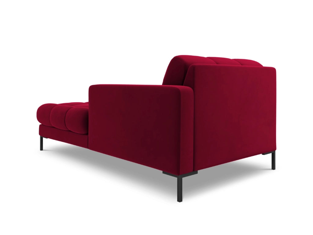 Cosmopolitan Design - Chaise longue destra "Bali" in velluto rosso 
