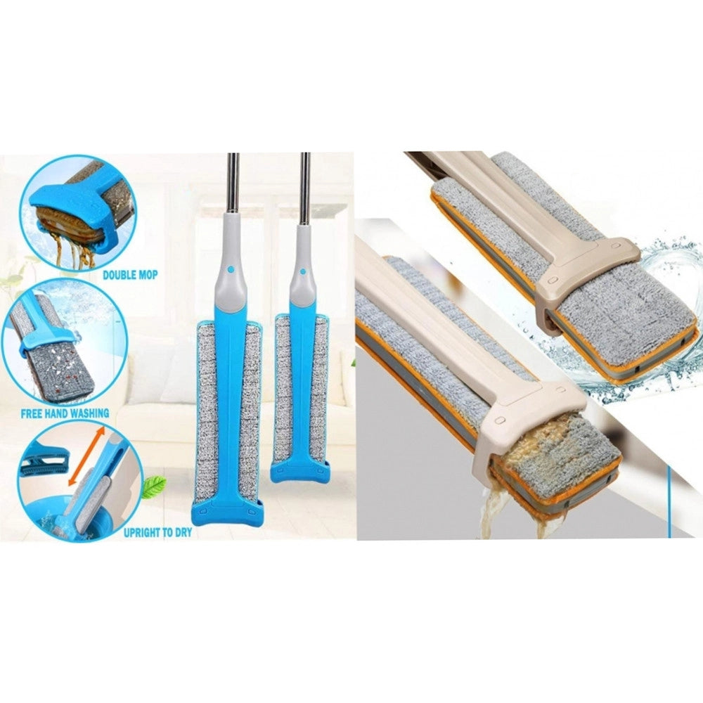 Trade Shop - Scopa Mop Autopulente Sweeper Microfibra Cattura Polvere Lava Pavimenti Asciuga -