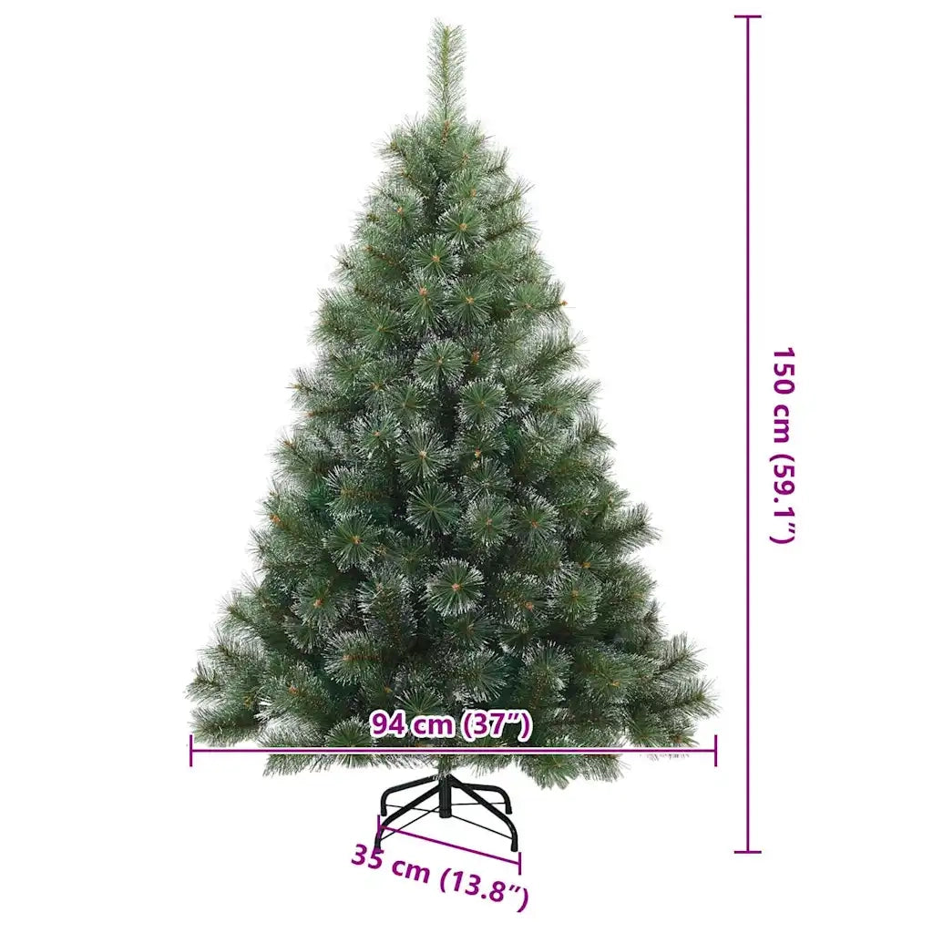 Albero di Natale Artificiale Snodato Foderato di Neve Verde 42019337