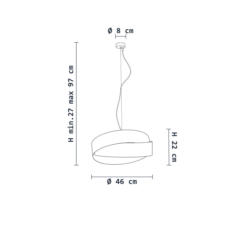 Sospensione Astro 2 Luci Tortora LuceArt Classic