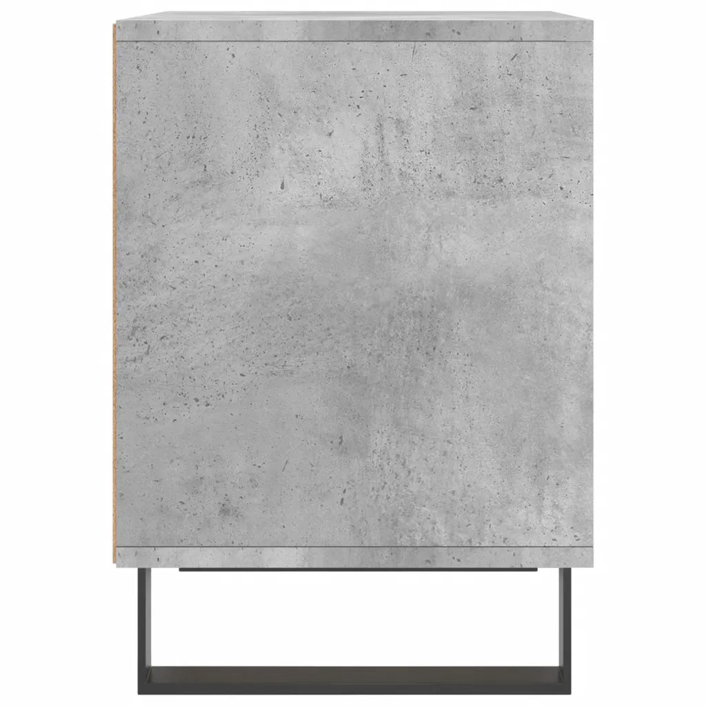 Comodini 2pz-Set di 2 Tavolino da notte Grigio Cemento 40x35x50 cm in Legno Multistrato 620477