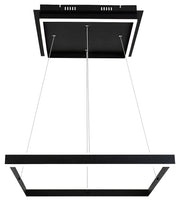 Lampada sospensione LED 60W nera opaca Quadro Rabalux