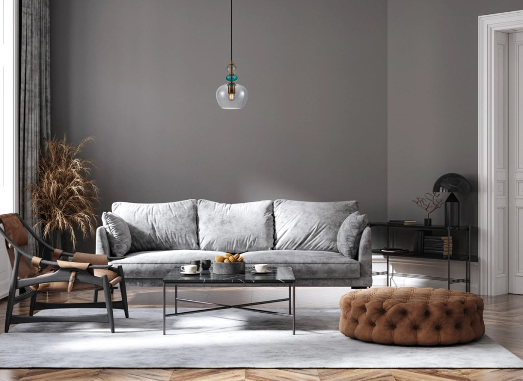 Lampada a sospensione Busco Italux vetro multicolore E27