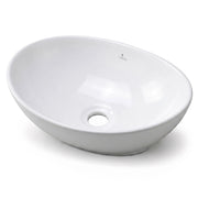 Lavabo da appoggio ovale OVALIS ceramica 41 cm Bianco