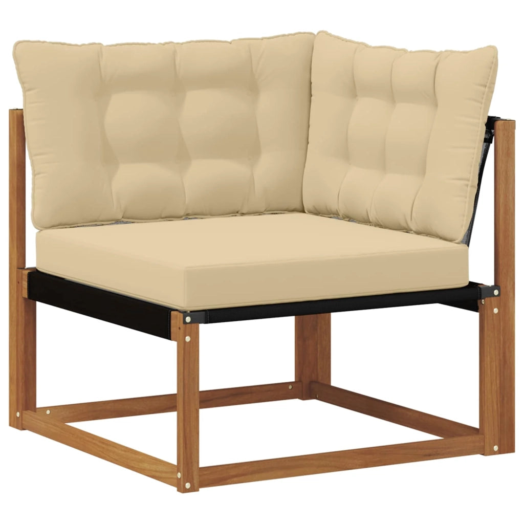 Set di divani da esterno con cuscino 9 pcs Naturale e Beige 3381677