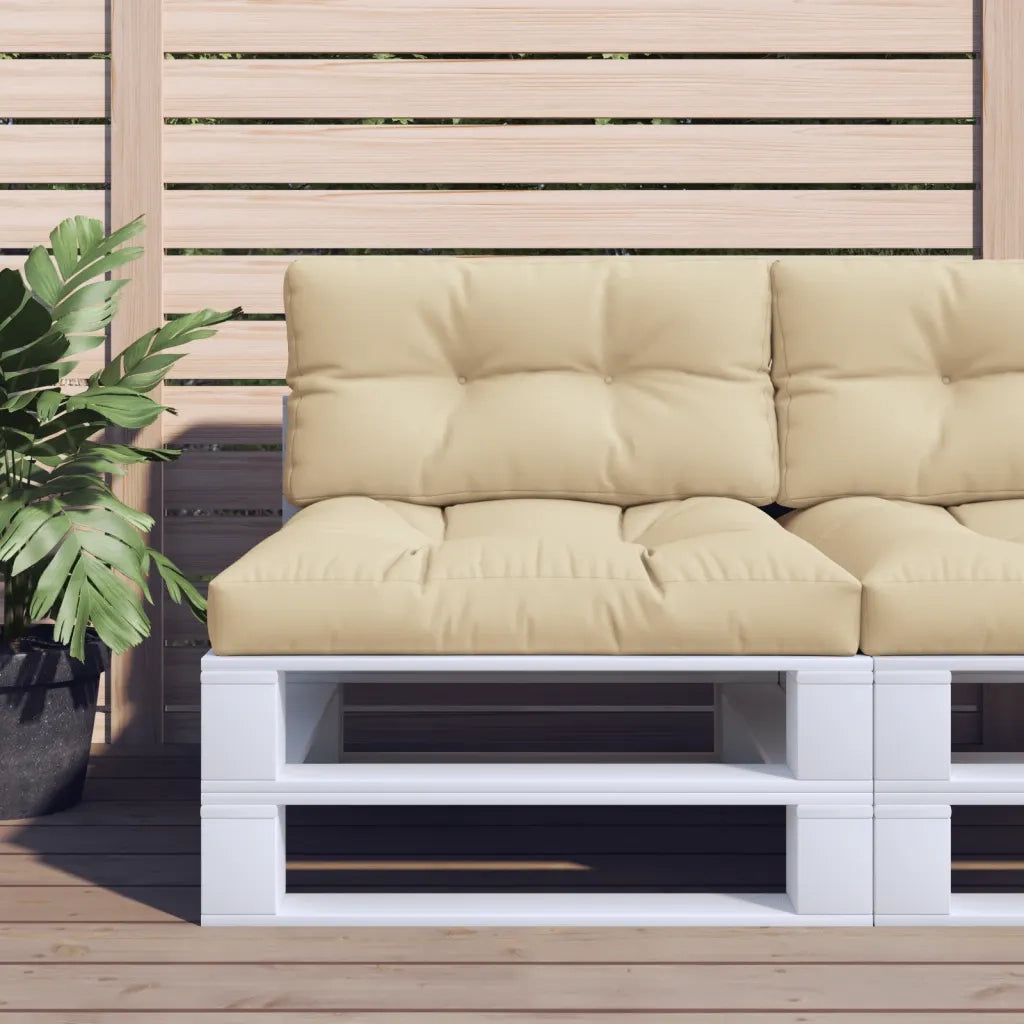 Cuscini per Pallet 2 pz | Cuscini per sedie Beige in Tessuto