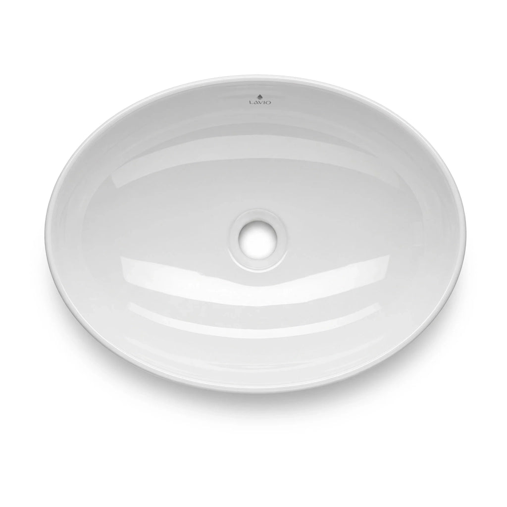 Lavabo da appoggio ovale OVALIS ceramica 41 cm Bianco
