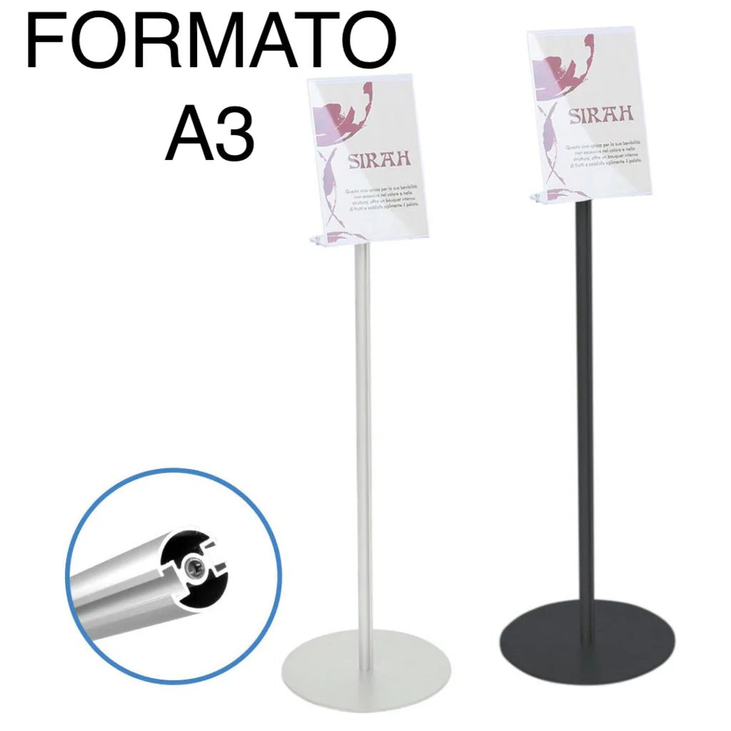 Espositore porta depliant formato A3 - Silver