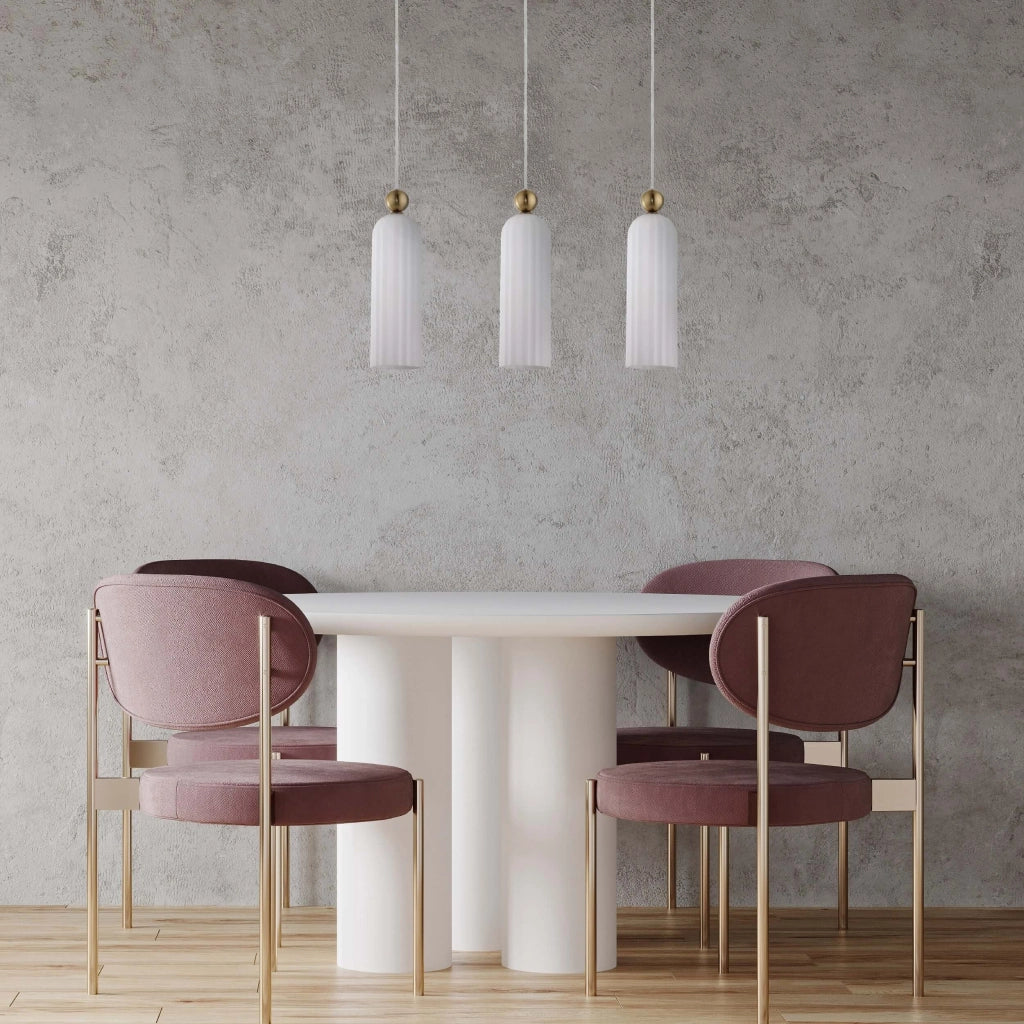 Lampada a sospensione Piega 3xE14 bianco oro Light Prestige