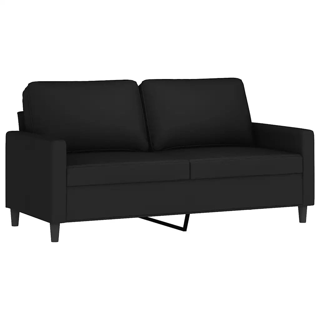 Divano a 2 Posti-Sofa 2 Posti Nero 140 cm in Velluto 737585