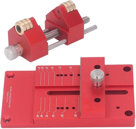 Set di seghe con guida di affilatura - Lega di alluminio - Impugnatura a angolo 15-45 gradi - Seghe precise - Attrezzo per lavorazione del legno - Misuratore a scorrimento - Pietra di affilatura