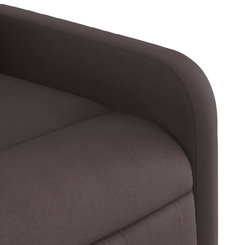 Poltrona Reclinabile Marrone Scuro in Tessuto 374170