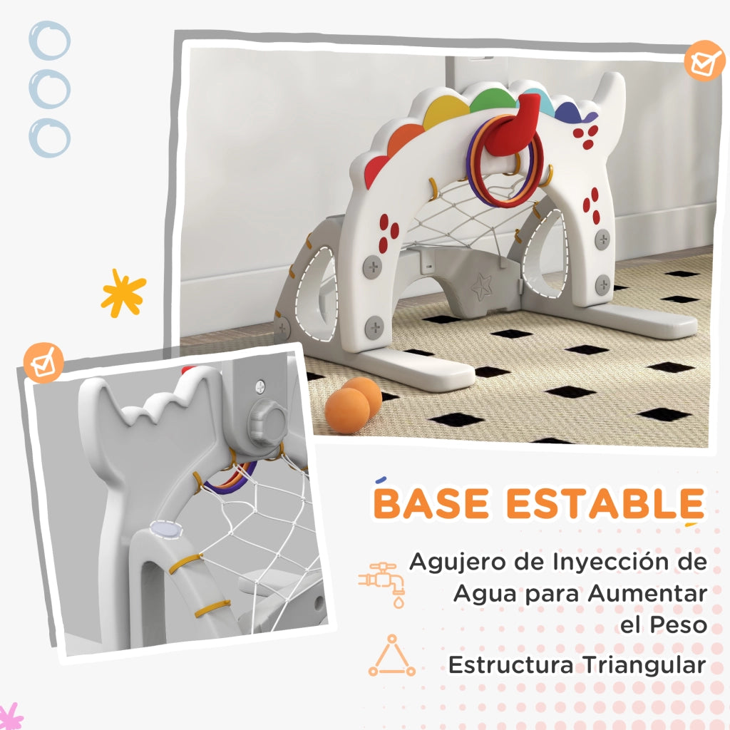 Canestro da Basket per Bambini Regolabile in Altezza con Palla ¨C Minimal ¨C Multicolore