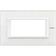 Bticino Axolute - Placca 4P Vetro Bianco HA4804VBB