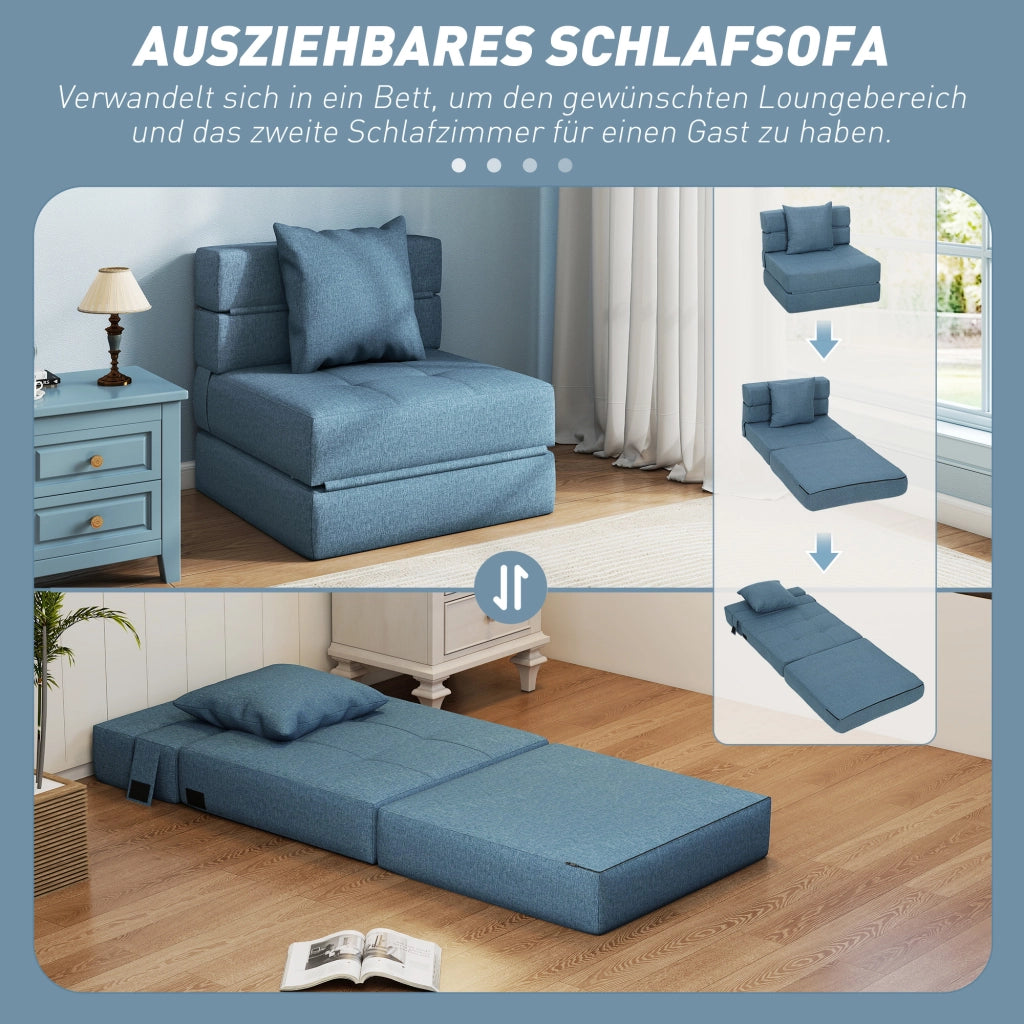 Letto a soppalco imbottito ¨C zephmum ¨C blu scuro 70x70x61