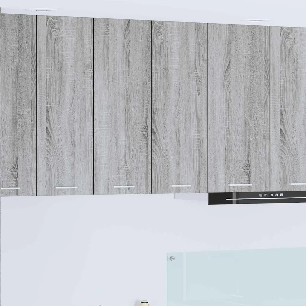 Armadio pensile 2 pcs Grigio Sonoma e Bianco 30 x 31 x 80 cm 884253