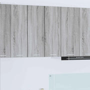 Armadio pensile 2 pcs Grigio Sonoma e Bianco 30 x 31 x 80 cm 884253