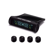 Trade Shop - Misuratore Di Pressione Ruote Auto Digitale Solare Wireless Tpms 4 Sensori -