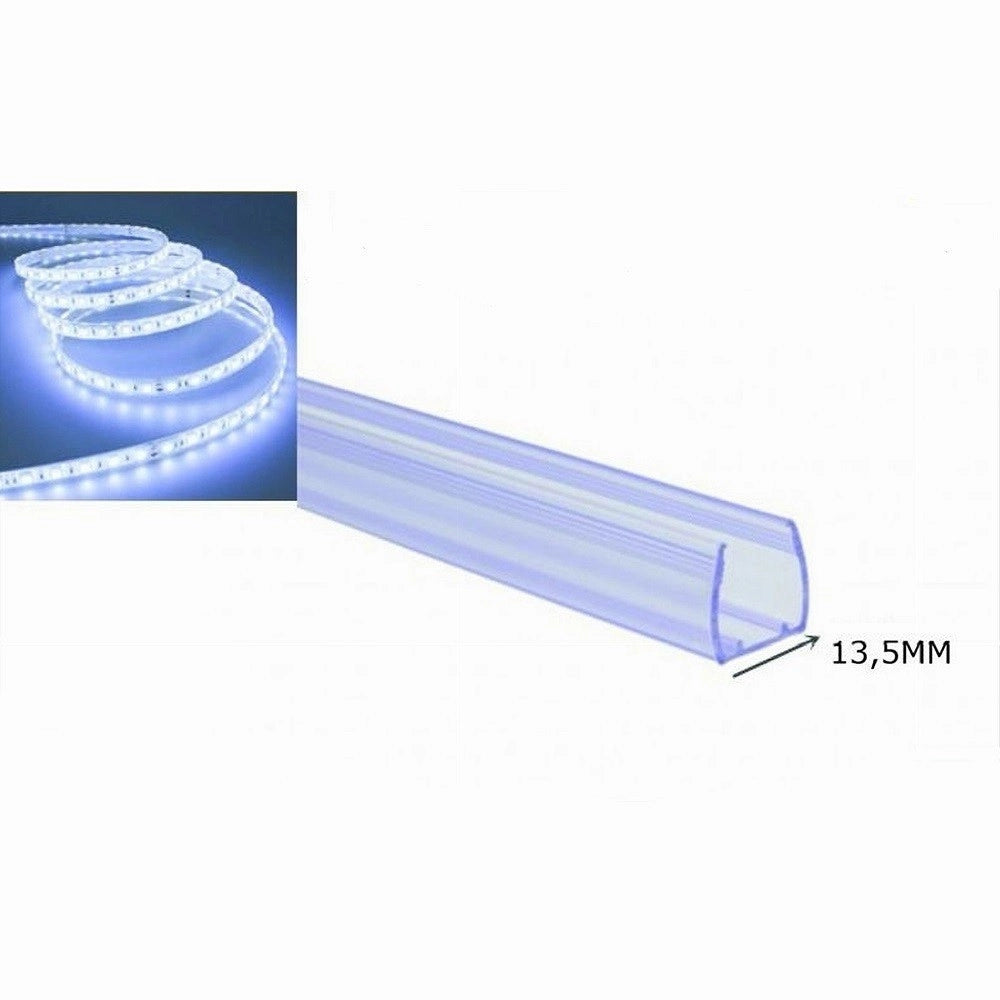 Trade Shop - Profilo Plastica 1mt Senza Copertura Per Strip Led Da 13.5mm Ps-13.5mm -