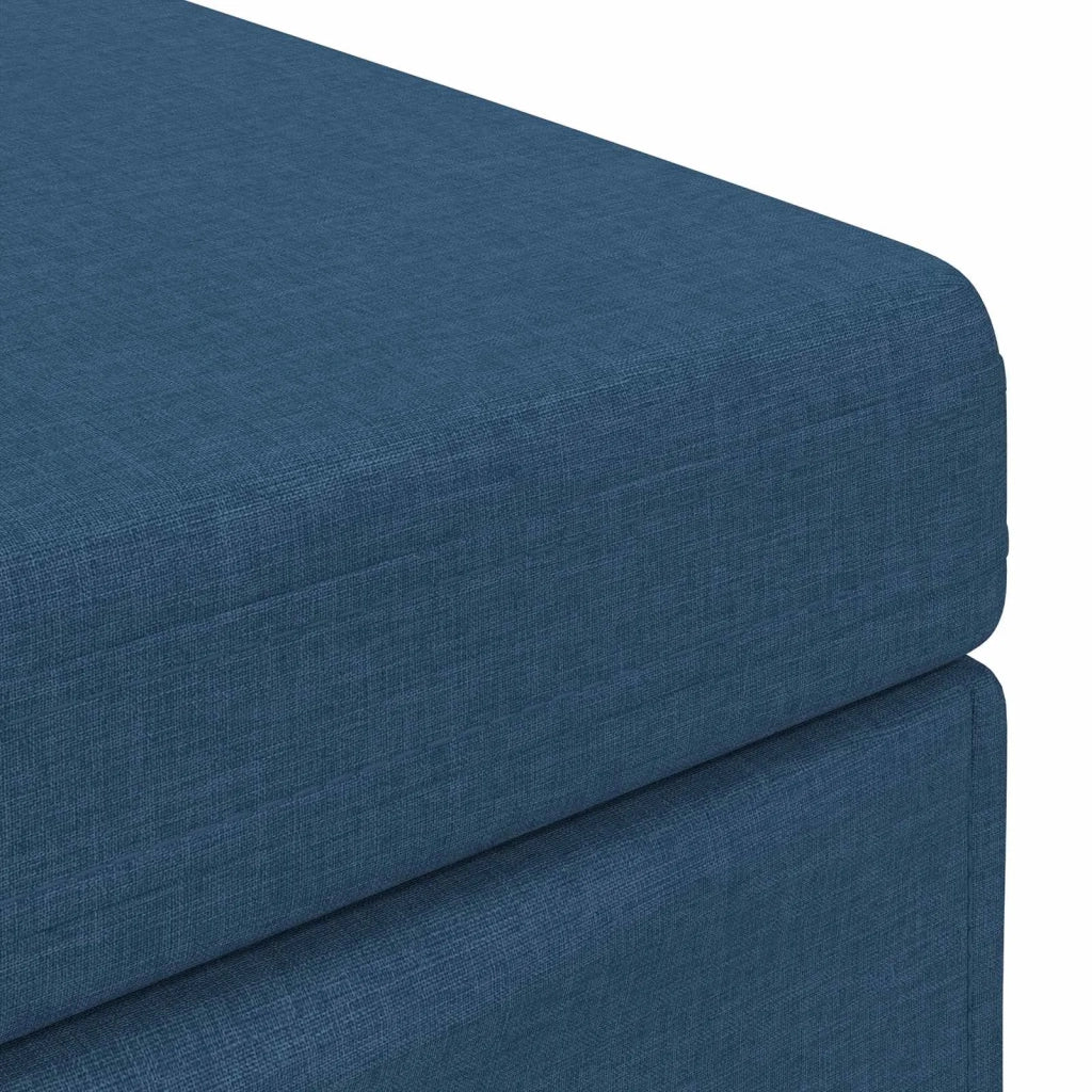 Pouf Blu 61 x 41 x 40 cm Tessuto e Legno Ingegnerizzato 876763