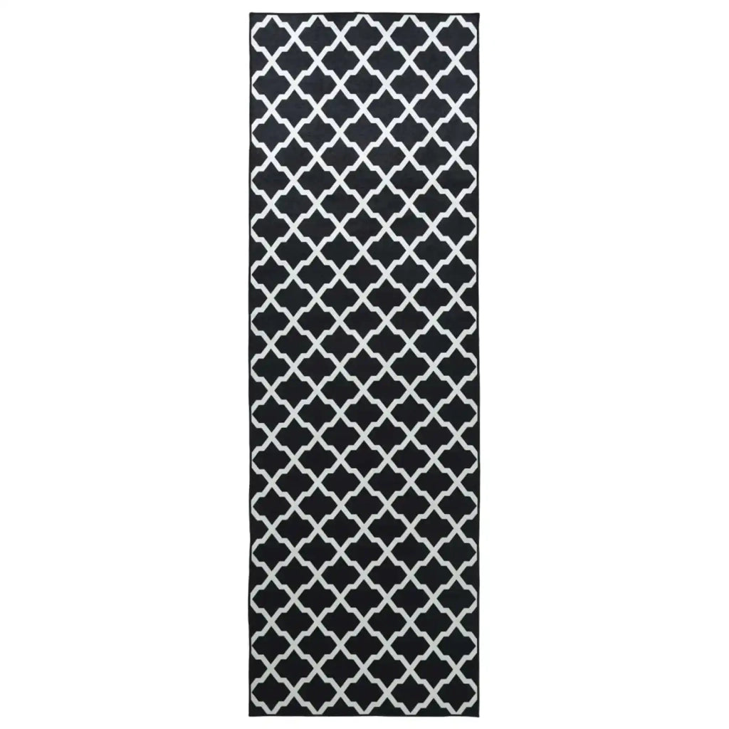Runner Tappeto LESAKA Nero e bianco 100 x 300 cm 42045379