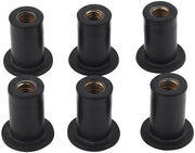 Set di viti di gomma 6 pezzi - Viti di gomma - Viti di ottone - Viti di ricambio - Viti di sigillatura - Sostituzione duratura e robusta