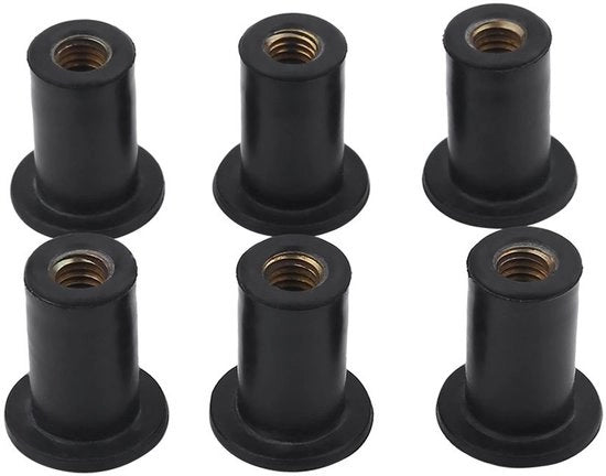 Set di viti di gomma 6 pezzi - Viti di gomma - Viti di ottone - Viti di ricambio - Viti di sigillatura - Sostituzione duratura e robusta