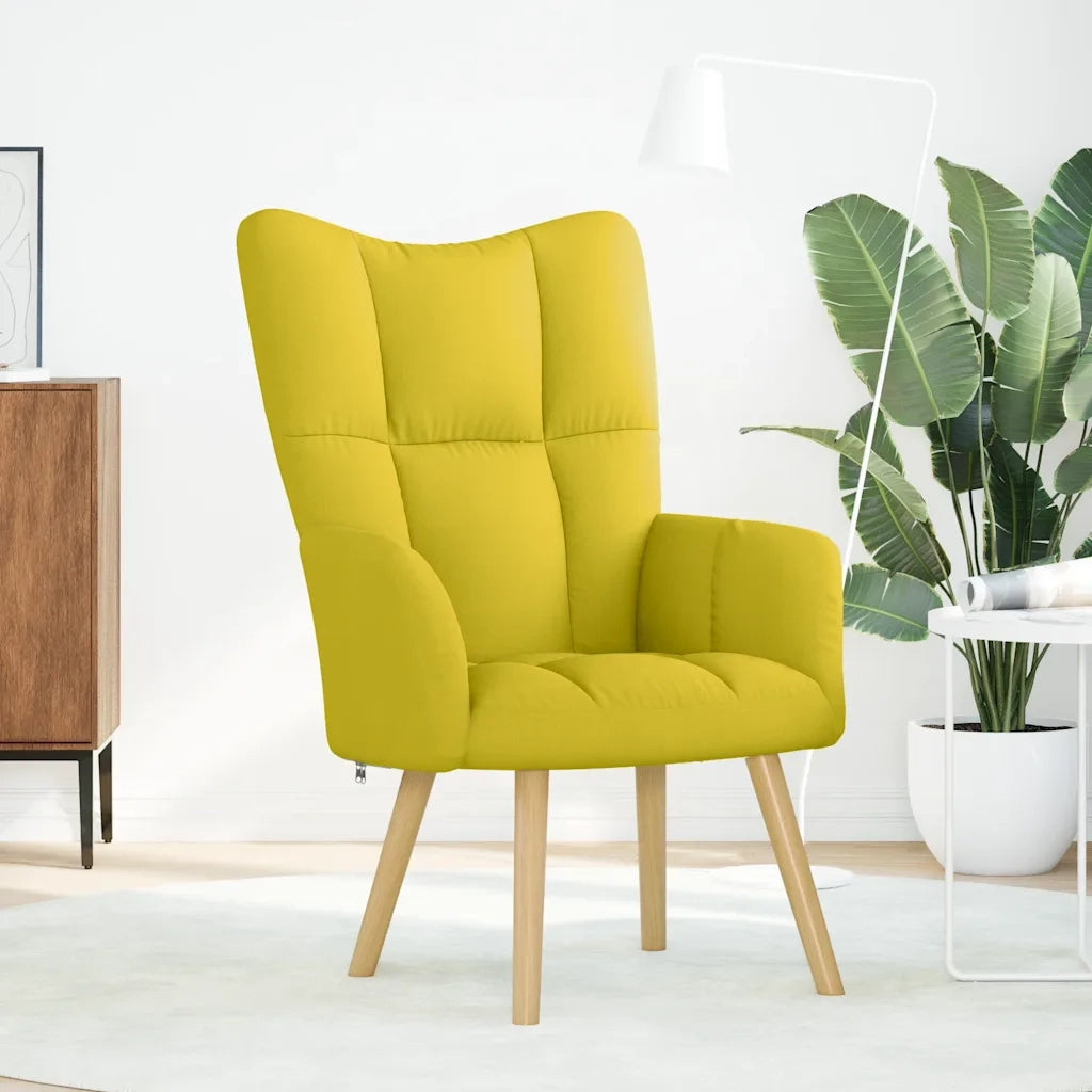 Poltrona | Sedia Relax Giallo Chiaro in Tessuto
