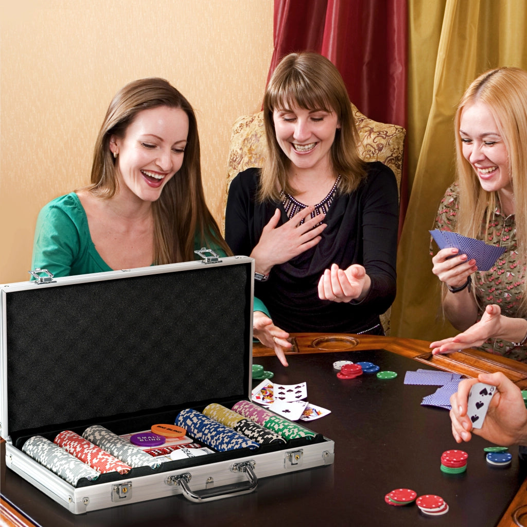 Set di Poker con Custodia ¨C Minimal ¨C 500 Chips, per 9-10 Giocatori, Argento