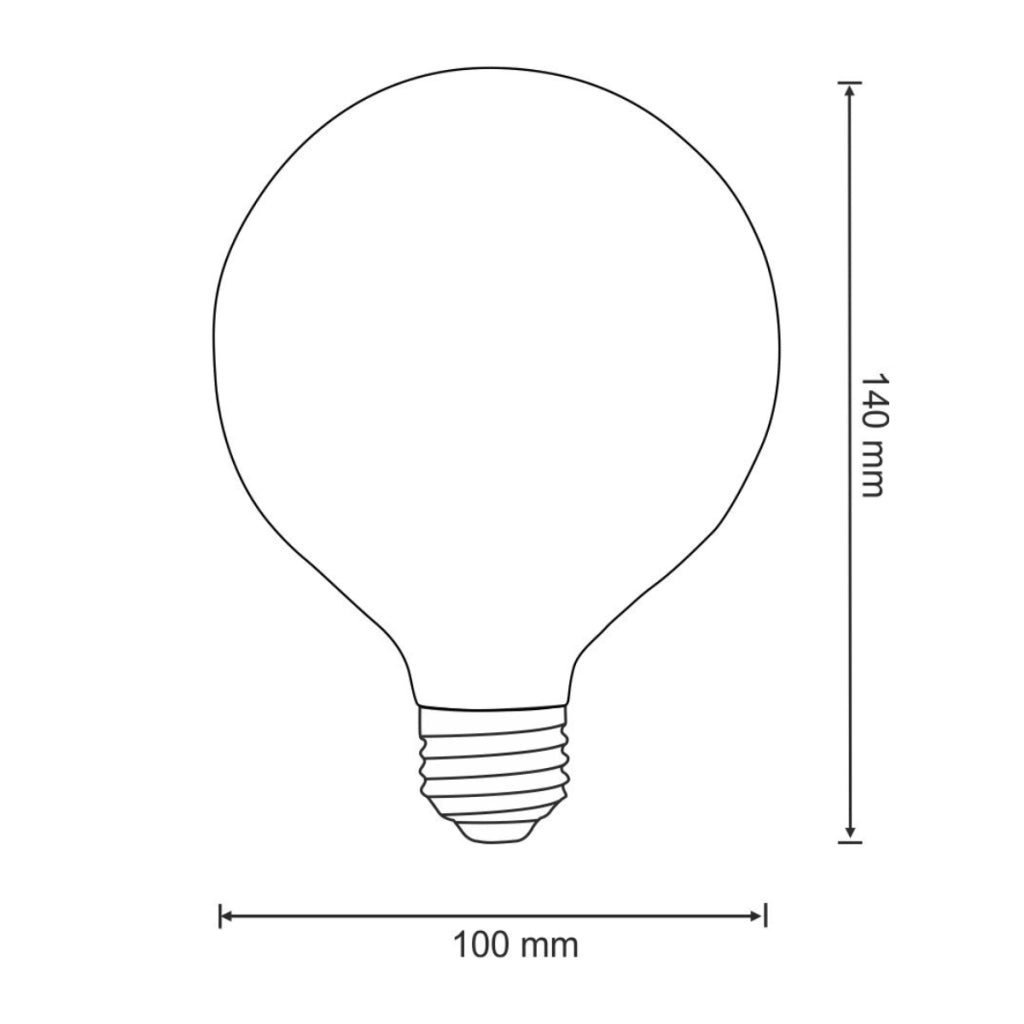 Lampadina LED Filament G100 4W E27 Ambra 2700K Polux
