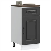 Base da Cucina Kalmar Nero in Legno Multistrato 853468