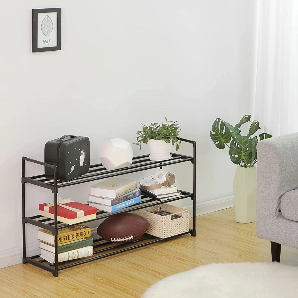 Scarpiera Valora LSA303B02 in acciaio nero per corridoio