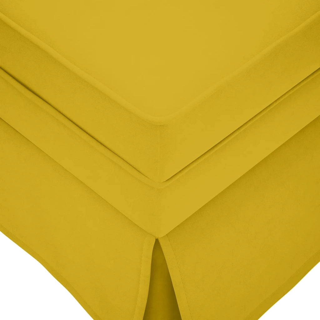 Sdraio con Capezzale e Bracciolo Destro in Velluto Giallo CFW2923719