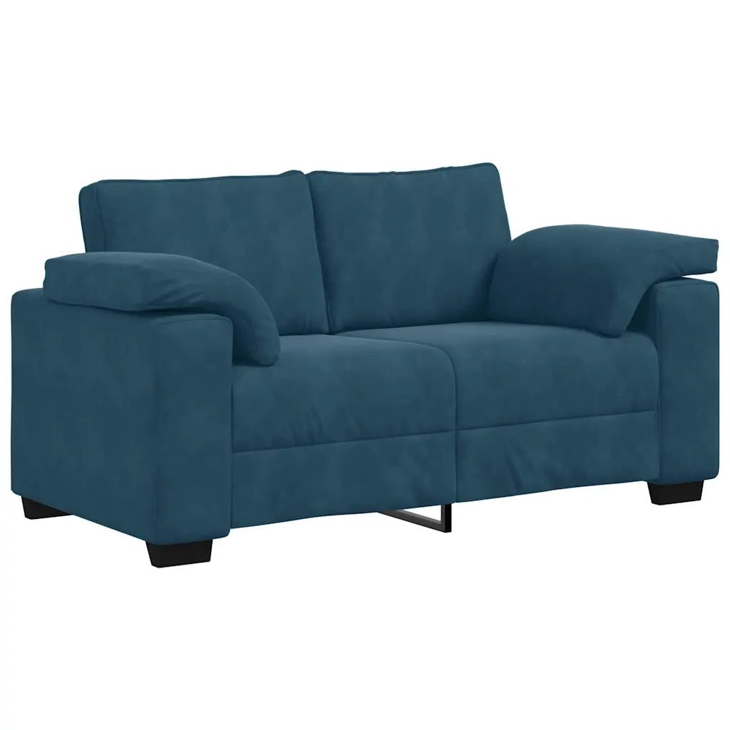 Divano Divanetto Blu 160x77x82 cm in Velluto 4105266
