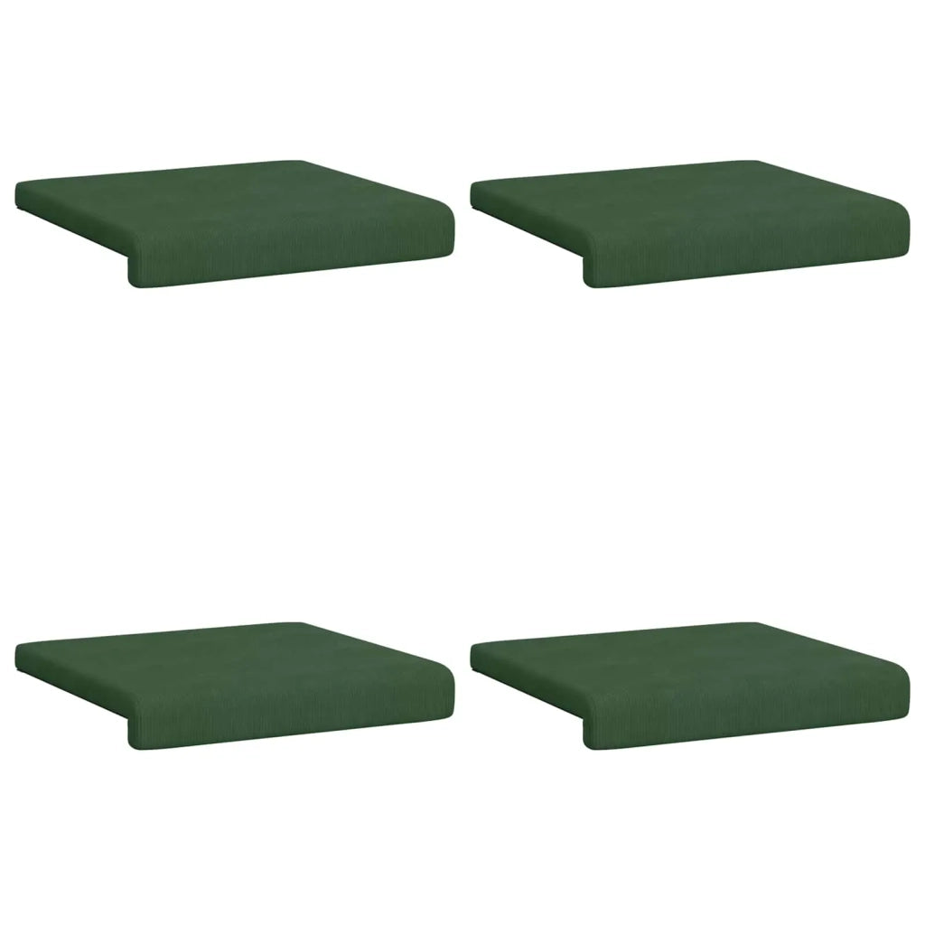 Cuscino per panchina 4 pcs corduroy Verde Scuro 42043140